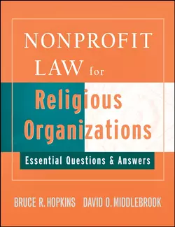 Nonprofit Law for Religious Organizations, David Middlebrook