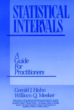 Statistical Intervals, Gerald Hahn