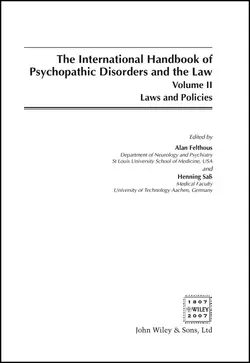 The International Handbook on Psychopathic Disorders and the Law, Alan Felthous