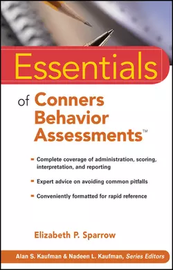 Essentials of Conners Behavior Assessments 