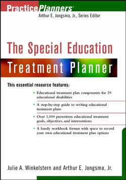 The Special Education Treatment Planner, Arthur E. Jongsma