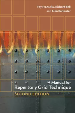 A Manual for Repertory Grid Technique, Fay Fransella