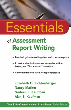 Essentials of Assessment Report Writing, Nancy Mather