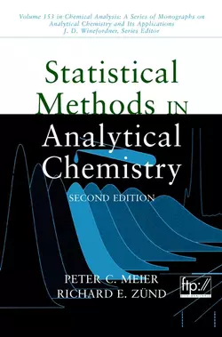 Statistical Methods in Analytical Chemistry, Peter Meier