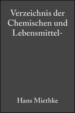 Verzeichnis der Chemischen und Lebensmittel- Untersuchungsämter in der Bundesrepublik Deutschland, Hans Miethke