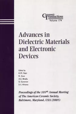 Advances in Dielectric Materials and Electronic Devices, D. Suvorov