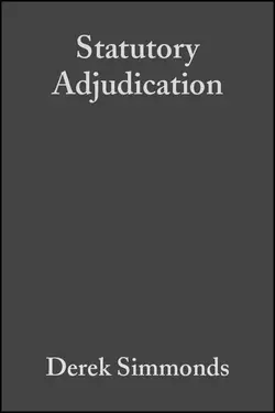 Statutory Adjudication, Derek Simmonds