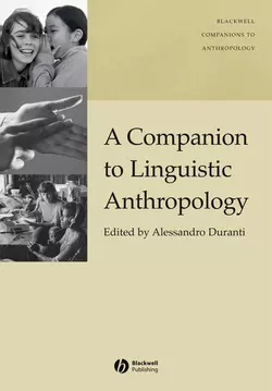 A Companion to Linguistic Anthropology Alessandro Duranti