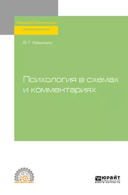 Психология в схемах и комментариях. Учебное пособие для СПО, Владимир Крысько