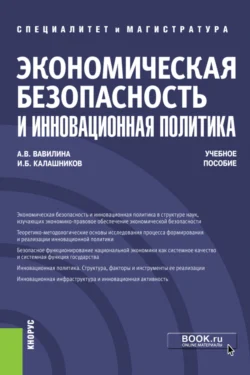 Экономическая безопасность и инновационная политика. (Бакалавриат  Магистратура  Специалитет). Учебное пособие. Игорь Калашников и Алла Вавилина