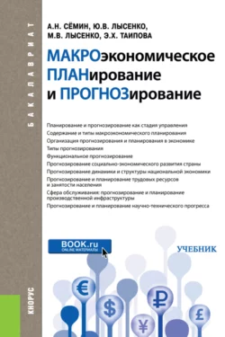 Макроэкономическое планирование и прогнозирование. (Бакалавриат). Учебник., Максим Лысенко