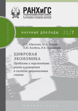 Цифровая экономика. Проблемы и перспективы учета и измерения в системе национальных счетов, Александр Кнобель