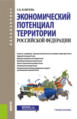 Экономический потенциал территории Российской Федерации. (Бакалавриат  Магистратура). Учебное пособие. Елена Вавилова