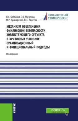 Механизм обеспечения финансовой безопасности хозяйствующего субъекта в кризисных условиях: организационный и функциональный подходы. (Аспирантура, Магистратура, Специалитет). Монография., Наталья Кабанова