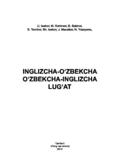 Инглизча-ўзбекча / Ўзбекча-инглизча луғат, Исаков Улугбек