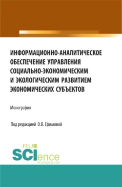 Информационно-аналитическое обеспечение управления социально-экономическим и экологическим развитием экономических субъектов. (Аспирантура, Бакалавриат, Магистратура). Монография., Ольга Ефимова