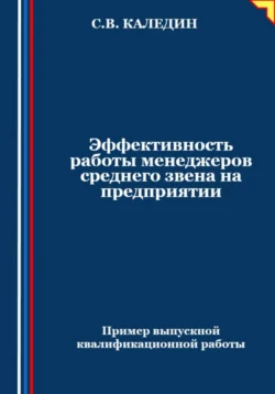 Эффективность работы менеджеров среднего звена на предприятии, Сергей Каледин