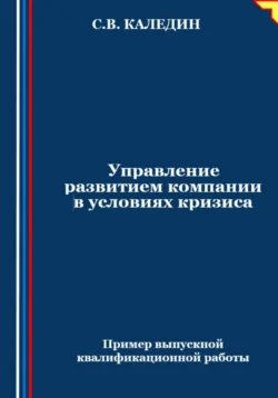 Управление развитием компании в условиях кризиса Сергей Каледин