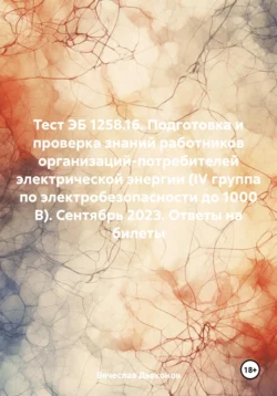 Тест ЭБ 1258.16. Подготовка и проверка знаний работников организаций-потребителей электрической энергии (IV группа по электробезопасности до 1000 В). Сентябрь 2023. Ответы на билеты, Вячеслав Дьяконов