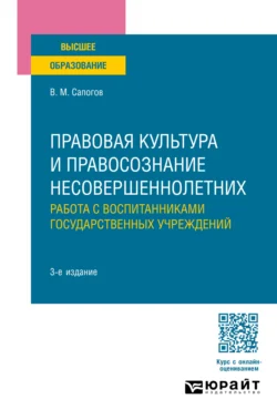 Правовая культура и правосознание несовершеннолетних. Работа с воспитанниками государственных учреждений 3-е изд., пер. и доп. Учебное пособие для вузов, Владимир Сапогов