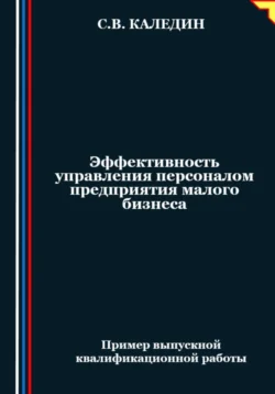 Эффективность управления персоналом предприятия малого бизнеса Сергей Каледин