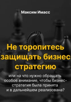 Не торопитесь защищать бизнес стратегию или на что нужно обращать особое внимание, чтобы бизнес- стратегия была принята и в дальнейшем реализована?, Максим Имасс