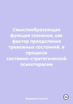 Смыслообразующая функция сознания, как фактор преодоления тревожных состояний, в процессе системно-стратегической психотерапии, Владимир Нужный